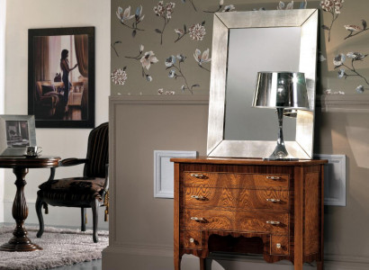 Chest of drawers with mirror, dressers, living room, wooden cabinet, country house style design